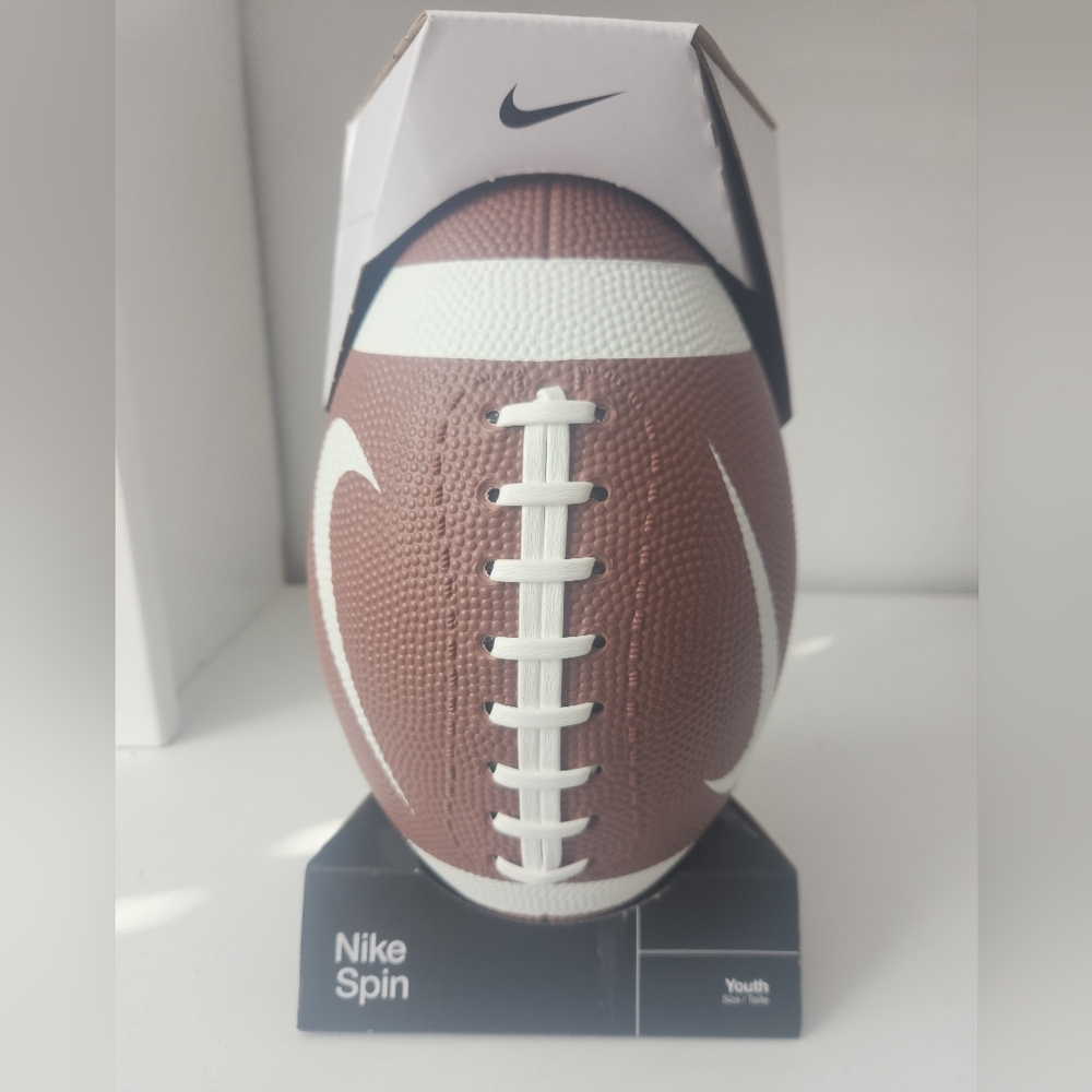 Nike Brown and White Football
